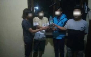 Gelar Pesta Miras Oplosan, Empat Pemuda Diamankan Polres Sumenep