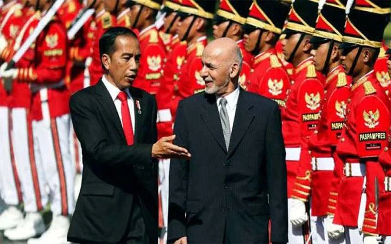 Presiden Joko Widodo dan Presiden Afganistan Afghanistan Mohammad Ashraf Ghani (REUTERS Mast Irham Pool)