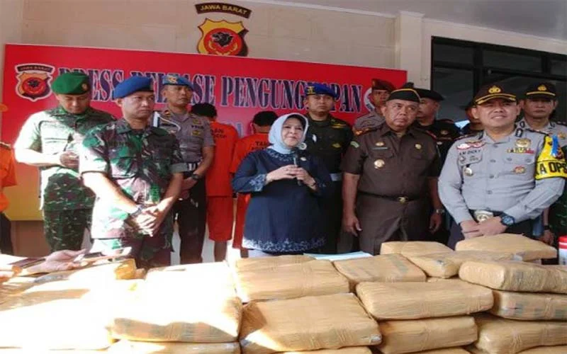 Polres Bogor Gagalkan Peredaran Ratusan Kilogram Narkoba