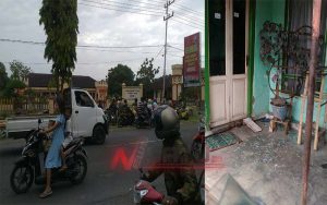 Polres Bondowoso Musnahkan Handak, Sejumlah Kaca Rumah Warga Pecah