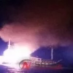 KLM Patas Terbakar Di Perairan Sapudi Sumenep