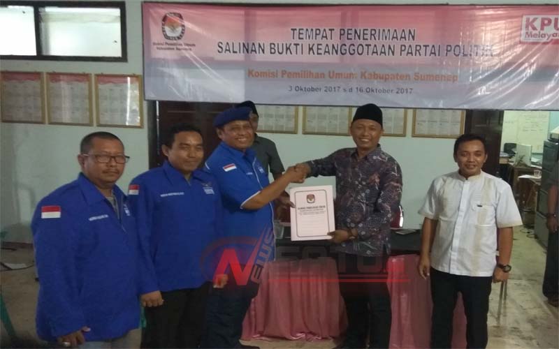 Hari Terakhir, DPC Partai Demokrat Sumenep Serahkan Berkas ke KPU 
