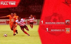 Imbang, Madura United Gagal Menempel Posisi Bayangkara FC