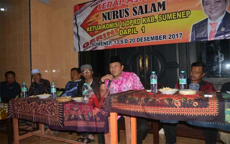 Ini Baru Reses, Politisi Gerindra Beri Bantuan Terop Di Kecamatan Kalianget