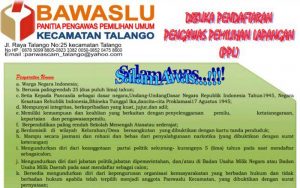 Panwascam Talango Buka Pendaftaran PPL