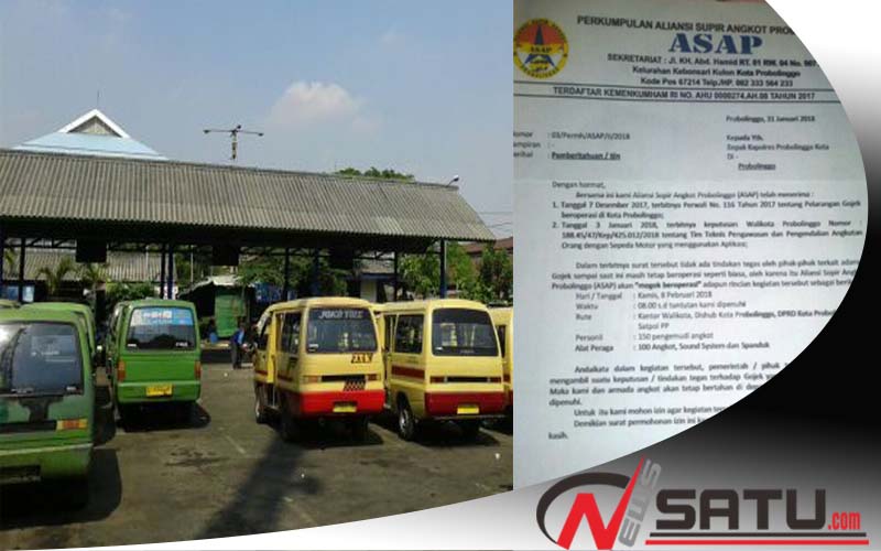 Tolak Ojek Online, Sopir Angkot Di Kota Probolinggo Akan Gelar Aksi Demo