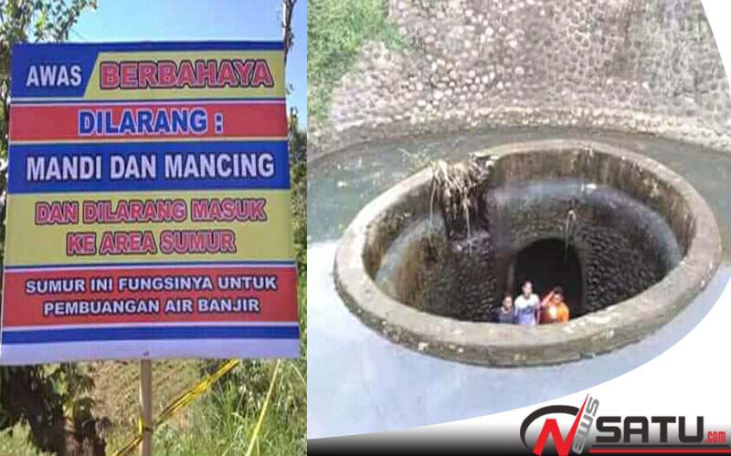 Ramai Pengunjung, Polisi Pasangan Papan Larangan Di Sumur Tengah Sungai Probolinggo