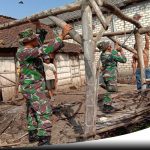 Hut Ke 70, Korem 082 Bongkar Rumah Warga Di Tuban