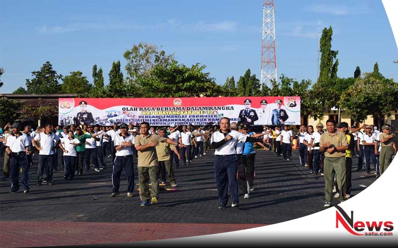 Perkuat Sinergitas, TNI Polri Gelar Olah Raga Bersama
