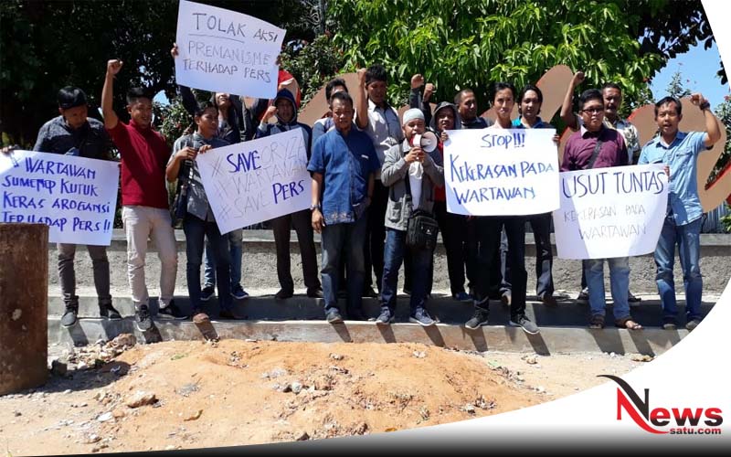 Puluhan Kuli Tinta Sumenep Kutuk Keras Aksi Kekerasan Pada Wartawan