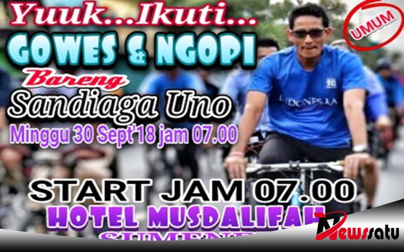 Emak-emak Dan Generasi Milenial Akan Gowes Bersama Sandiaga Uno Di Sumenep