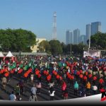 Gandeng SIP, Kodam V Brawijaya Gelar Goyang Dayung Di Car Free Day