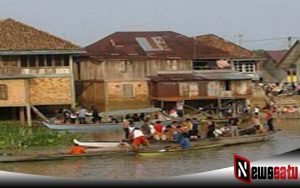 Perahu Motor Tenggelam Di Ogan Komering Ilir