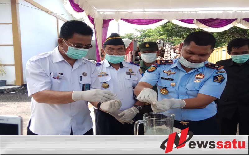Ratusan Butir Pil Ekstasi Di Musnakan Kejari OKI