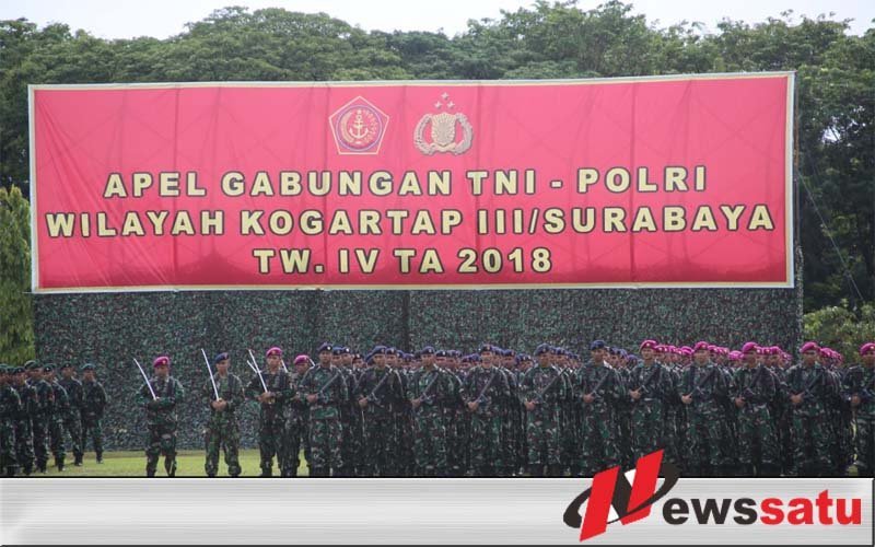 Apel Gabungan Akhir Tahun di Wilayah Kogartap III Surabaya