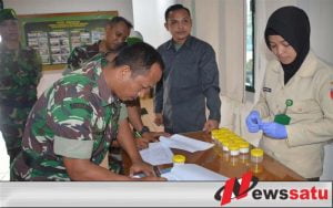 Perangi Narkoba, Prajurit Korem 084 Bhaskara Jaya Di Tes Urine