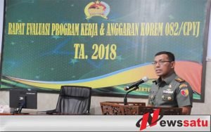 Danrem Evaluasi Program Kerja Korem 082 CPYJ Tahun 2018