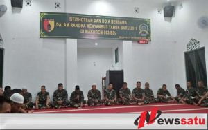 Menyongsong Tahun 2019, Korem 083 Baladhika Jaya Diselimuti Doa Bersama
