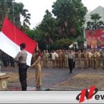 Camat Mayangan Adakan Upacara Gabungan Bersama 3 Pilar