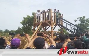 Waaster KSAD dan Menteri Amran Sulaiman, Tinjau Lokasi Panen Raya di Tuban