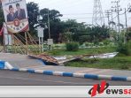 APK Caleg Berserakan Bikin Kotor Bundaran Gladak Serang Probolinggo