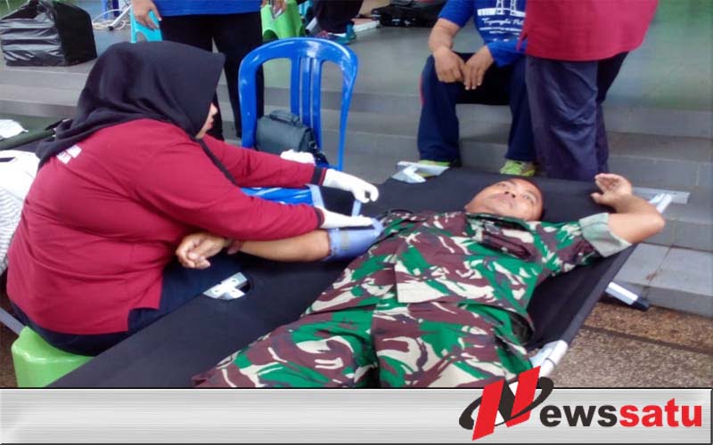 Anggota Kodim 0829 Bangkalan Laksanakan Bakti Sosial Donor Darah