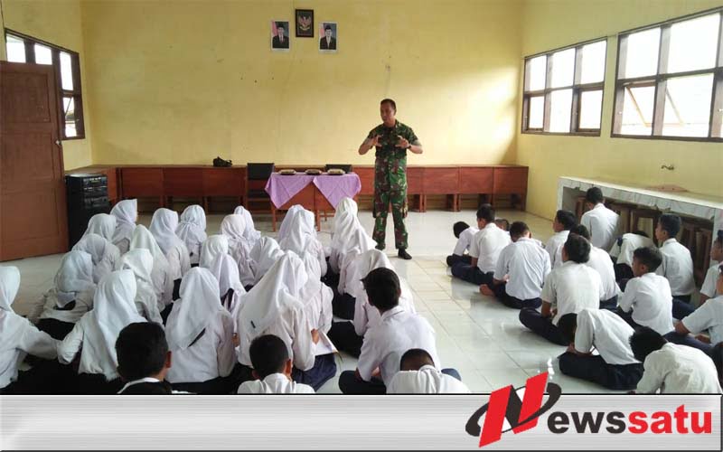 Begini Semangat Nasionalisme Pelajar di Lokasi TMMD Jember