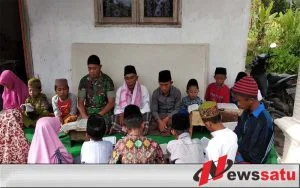 Ngaji Bareng Anak-anak di Lokasi TMMD Jember