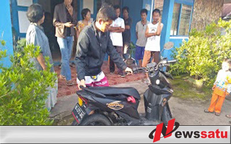 Warga OKI Temukan Motor Diduga Hasil Curian Di  TPU
