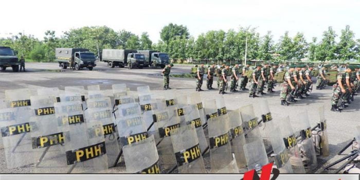 Armed 12 Kostrad Siap Kawal Pemilu Ngawi