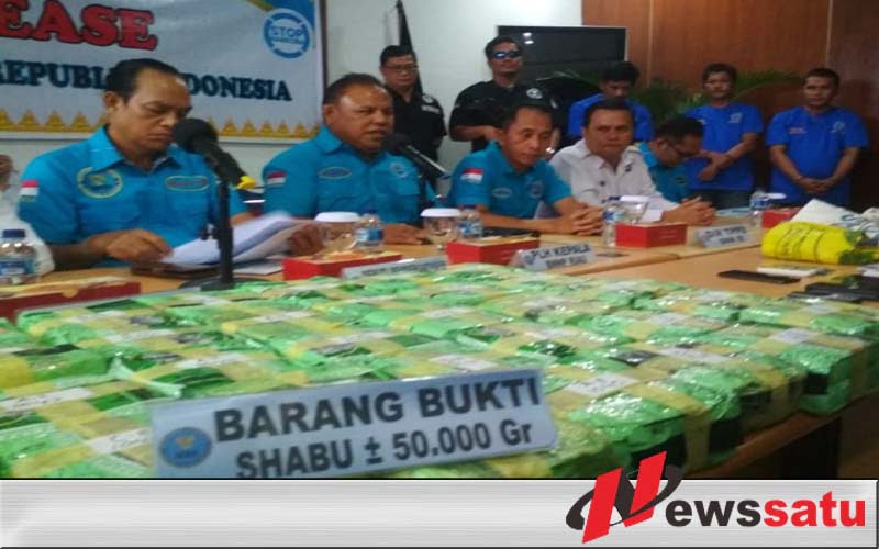 BNN Gagalkan Penyelundupan 50 Kg Narkoba Jaringan Malaysia