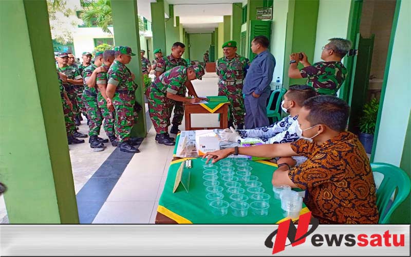 Pastikan Tidak Konsumsi Narkoba, Prajurit Korem Baladhika Jaya Di Tes Urin