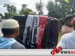 Dua Orang Tewas Dalam Kecelakaan Mini Bus Vs Motor