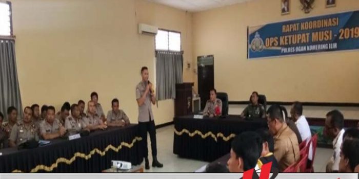 Jelang Operasi Ketupat Musi 2019, Polres OKI Gelar Rapat Koordinasi Lintas Sektoral