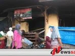 Tim Labfor Polda Jatim Olah TKP Kebakaran Di Pasar Anom Sumenep