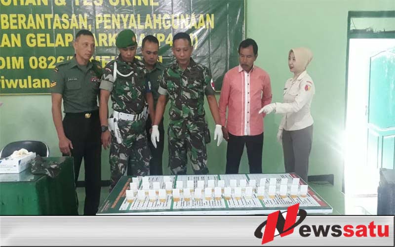 Anggota Kodim 0826 Pamekasan Dilakukan Tes Urine