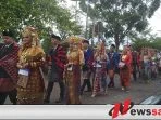 Gunakan Pakaian Adat, Warga Ogan Komering Ilir Gelar Midang Bebuke Morge Siwe