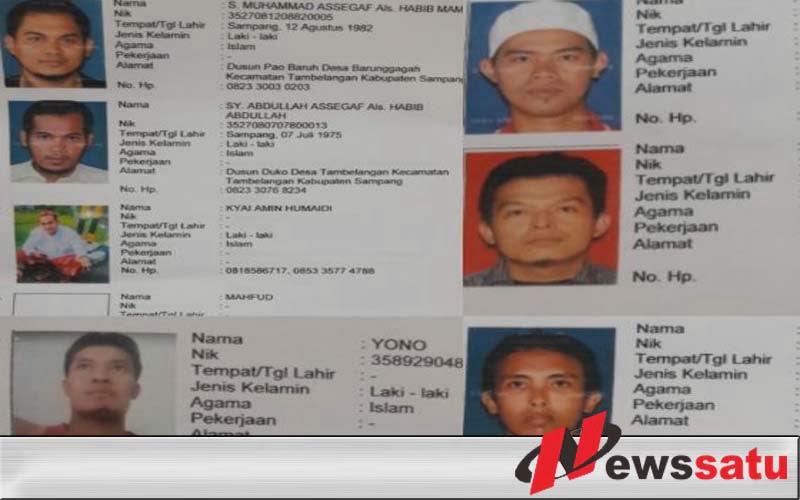 Inilah 21 Buronan Pelaku Pembakaran Polsek Tambelangan Sampang