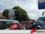 Jelang Hari Raya Idul Fitri, Jalan Mukhtar Saleh Terjadi Macet