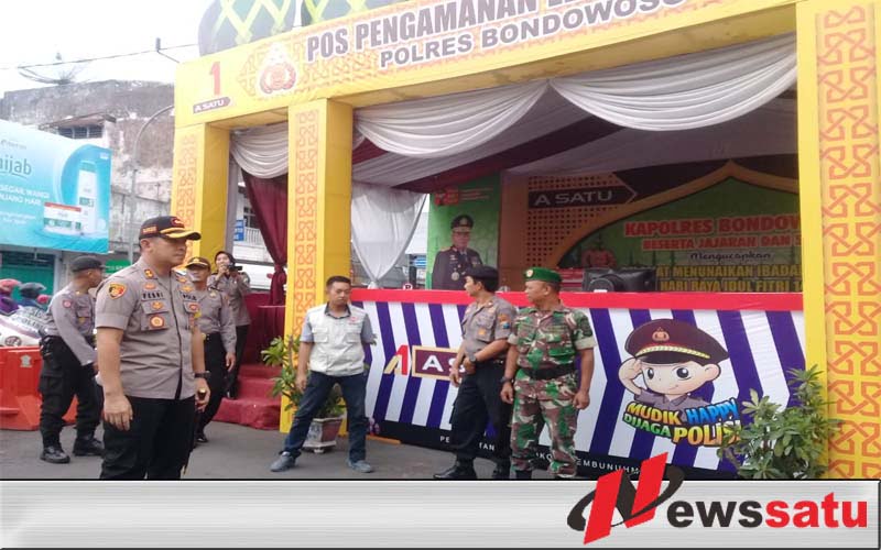 Kapolres Bondowoso Periksa Kesiapan PosPam Lebaran 2019