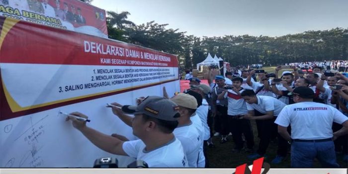 Warga Bondowoso Deklarasi Tolak Kerusuhan