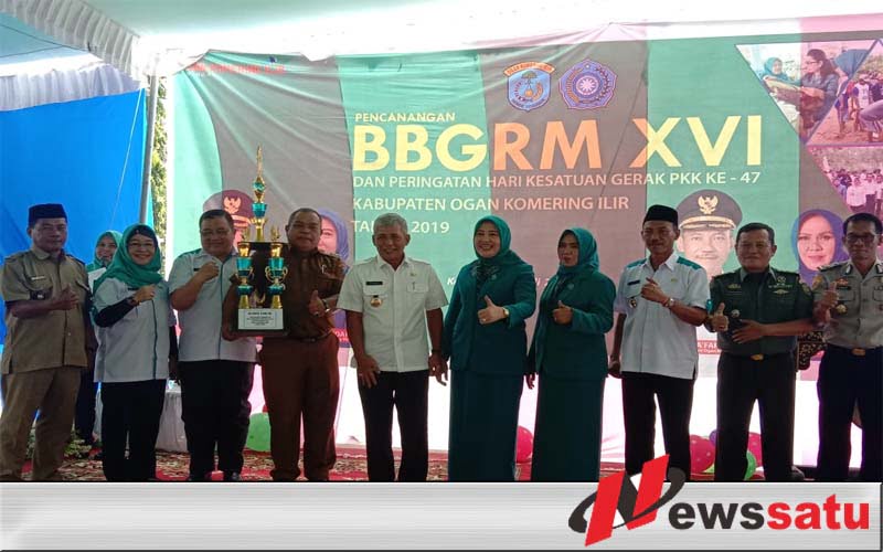Bupati OKI Buka Secara Resmi Pencanangan BBGRMK XVI HKG-PKK Ke-47 Tahun 2019