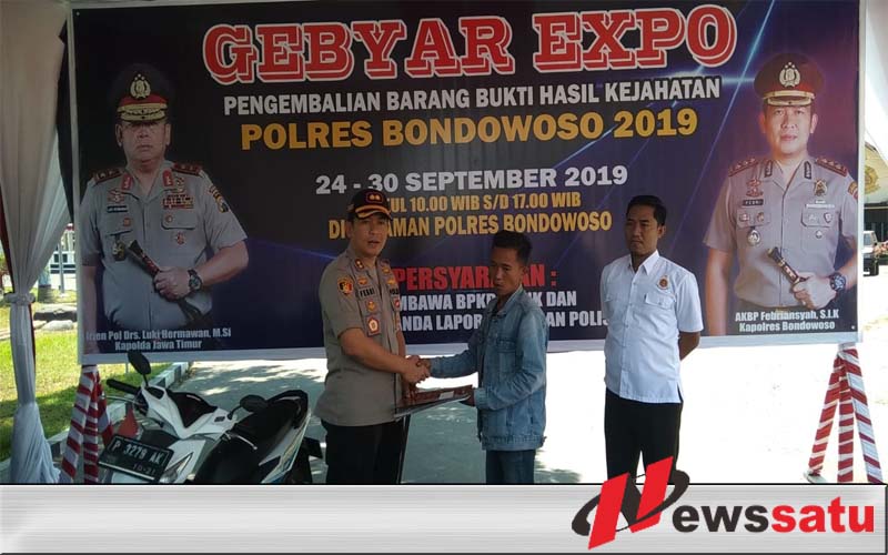Polres Bondowoso Kembalikan BB Kejahatan Pada Pemiliknya
