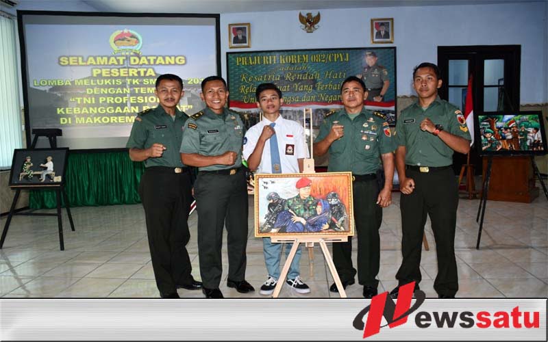 Korem 082 CPYJ Gelar Lomba Melukis Antar Pelajar