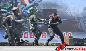Parade Defile Dan Drama Kolosal, Ramaikan HUT TNI Ke-74 Di Makodam V Brawijaya