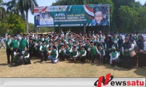 Peringati HSN, Ribuan Kader Penggerak Nahdlatul Ulama Bondowoso Gelar Apel Akbar