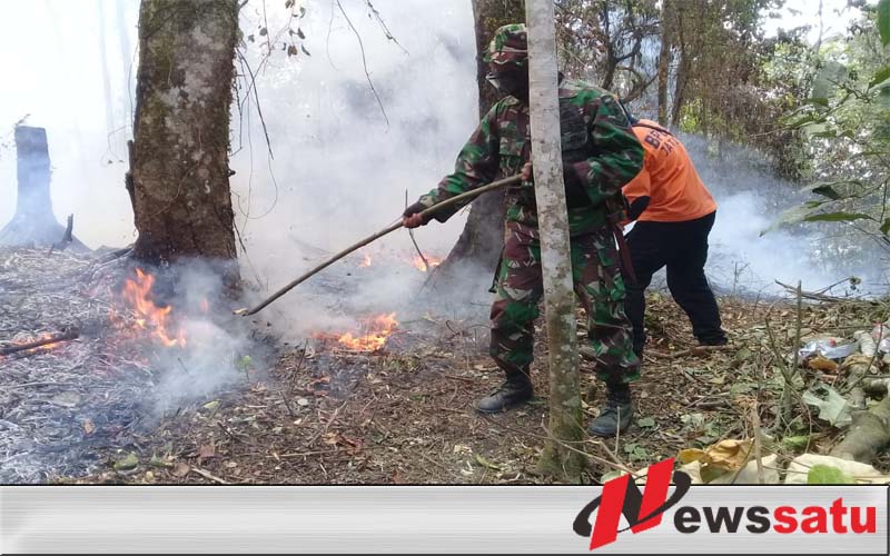 Tim Gabungan Terus Berupaya Padamkan Api Di Lereng Gunung Raung