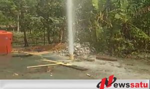Warga Ogan Komering Ilir Digegerkan Dengan Semburan Air Setinggi 30 Meter