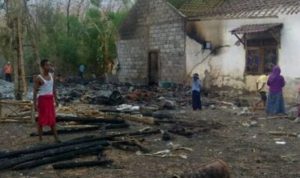 Tabung Gas Elpiji meledak, Rumah Warga Di Probolinggo Ludes Terbakar