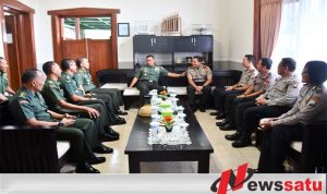 Kapolresta Malang Sambangi Makorem 083 Baladhika Jaya
